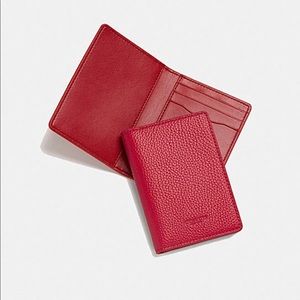 Coach card wallet in red